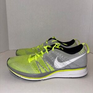 Nike Flyknit Trainer Volt Wolf Grey Mens Running Shoes 532984-700 Size 9